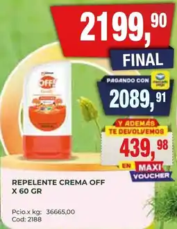 Maxiconsumo Off repelente crema oferta