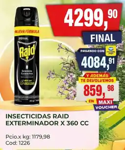 Maxiconsumo Raid insecticidas exterminador oferta