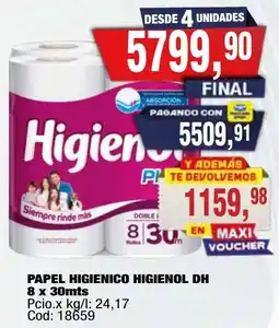 Maxiconsumo Higienol papel higienico oferta