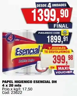Maxiconsumo Esencial papel higienico dh oferta