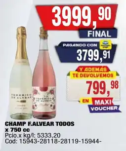 Maxiconsumo F. Alvear champ oferta