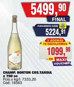 Maxiconsumo Champ. Norton cos.tardia oferta