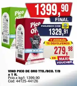 Maxiconsumo Pico de Oro vino tinto oferta