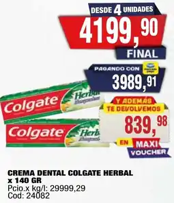 Maxiconsumo Colgate crema dental herbal oferta