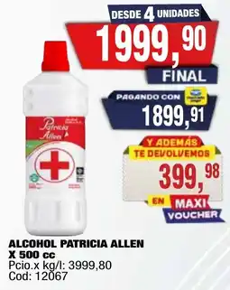 Maxiconsumo Patricia allen alcohol oferta