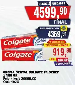 Maxiconsumo Colgate crema dental tr.benef oferta