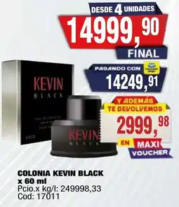 Maxiconsumo Kevin black colonia oferta