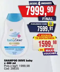 Maxiconsumo Dove shampoo baby oferta