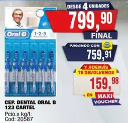 Maxiconsumo Oral B cepillo dental 1 2 3 oferta