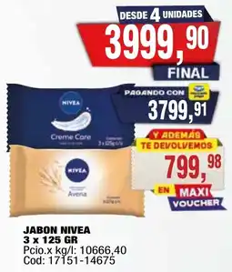 Maxiconsumo Nivea jabon oferta