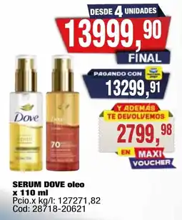 Maxiconsumo Dove serum oleo oferta