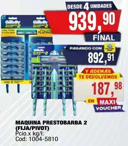 Maxiconsumo Gillette maquina prestobarba 2 (fi ja/pivot) oferta