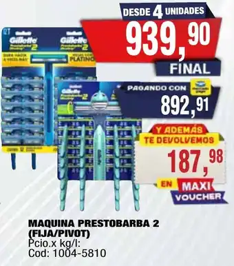 Gillette maquina prestobarba 2 (fi ja/pivot)