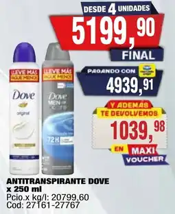 Maxiconsumo Dove antitranspirante oferta
