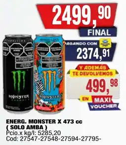 Maxiconsumo Monster energ. monster x 473 cc oferta