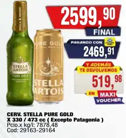 Maxiconsumo Stella artois pure gold oferta