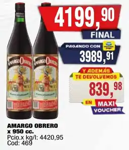 Maxiconsumo Amargo obrero oferta