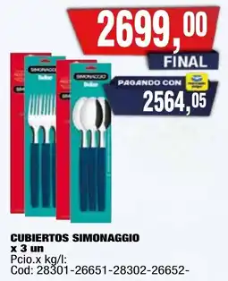 Maxiconsumo Simonaggio cubiertos oferta