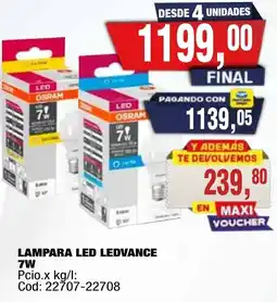Maxiconsumo Osram lampara led ledvance 7w oferta