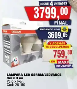 Maxiconsumo Osram lampara led osram/ledvance oferta