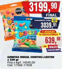 Maxiconsumo Mogul gomitas conitos/j.buton oferta