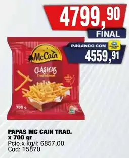 Maxiconsumo McCain papas tradicionales oferta