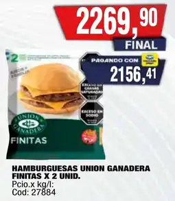 Maxiconsumo Union ganadera hamburguesas finitas oferta