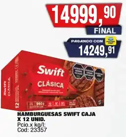 Maxiconsumo Swift hamburguesas clásica oferta