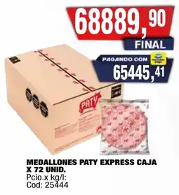 Maxiconsumo Paty medallones express oferta
