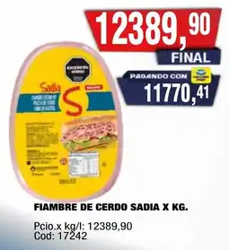 Maxiconsumo Sadia fiambre de cerdo oferta