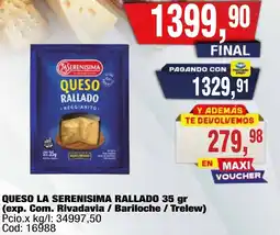Maxiconsumo La serenisima queso rallado oferta