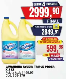 Maxiconsumo Ayudin lavandina triple poder oferta
