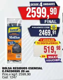 Maxiconsumo Esencial bolsa residuos oferta