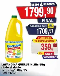 Maxiconsumo Querubin lavandina concentrada oferta