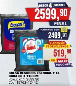 Maxiconsumo Esencial bolsa residuos y el buda oferta