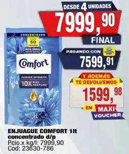 Maxiconsumo Comfort enjuague concentrado oferta