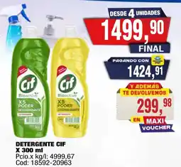Maxiconsumo Cif detergente oferta