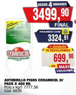 Maxiconsumo Ceramicol autobrillo incoloro oferta