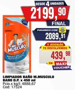 Maxiconsumo Mr Musculo limpiador baño oferta