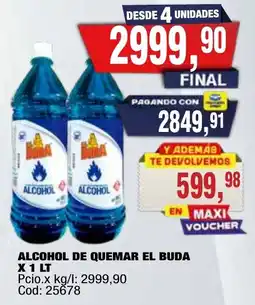 Maxiconsumo Buda alcohol de quemar oferta