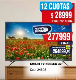 Maxiconsumo Smart tv noblex 32" oferta