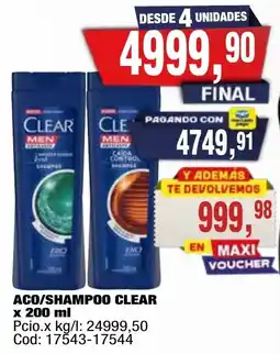 Maxiconsumo Clear men shampoo oferta