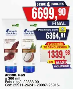 Maxiconsumo Head & shoulders oferta