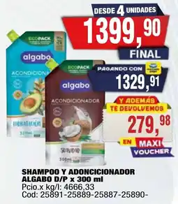 Maxiconsumo Algabo shampoo y acondicionador oferta