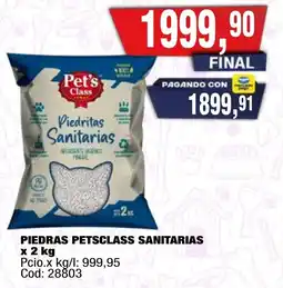Maxiconsumo Pet's Class piedritas sanitarias oferta