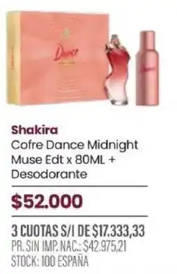 Pigmento Shakira cofre dance midnight muse edt oferta