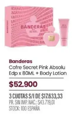 Pigmento Banderas cofre secret pink absolu oferta