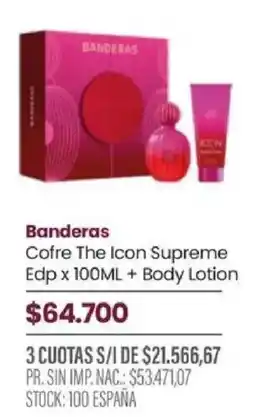 Pigmento Banderas cofre the icon supreme oferta