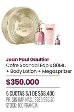 Pigmento Jean Paul Gaultier cofre scandal edp oferta
