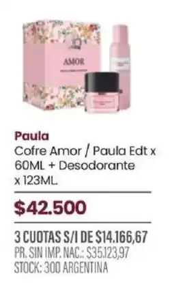 Pigmento Paula cofre amor / paula edt oferta